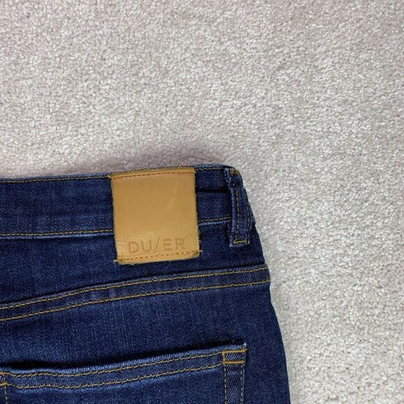 DU/ER DUER Womens Jeans 29x32 (fits 31x31) Blue Performance Denim Slim Straight - Picture 6 of 16